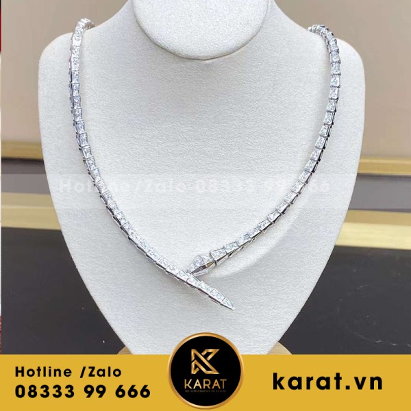 BVl serpenti necklaces white gold full diamond 