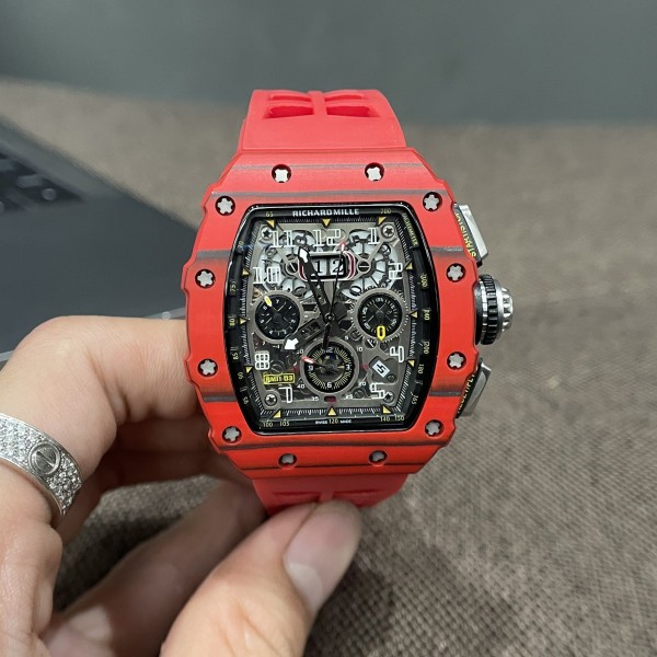 Đồng Hồ Richard Mille Replica RM011 Mặt Số Trong Suốt