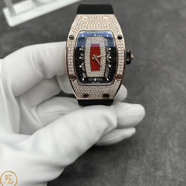 Đồng Hồ Richard Mille RM07-01 Chế Tác Vàng Hồng, Full Diamond