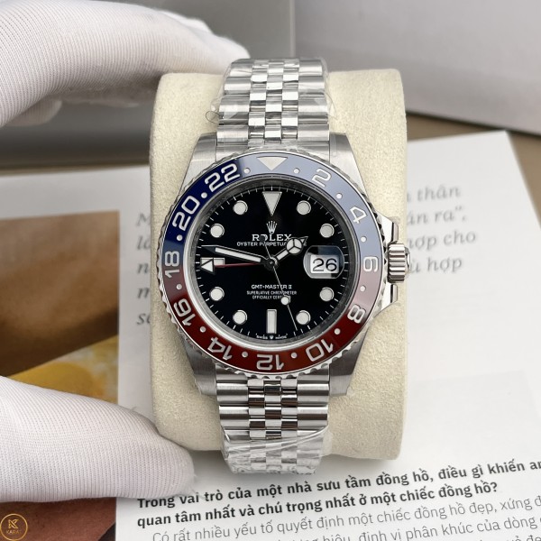 Đồng Hồ Rolex Like Auth 1:1 GMT Master II 126710 BLRO Mark I Dây Jubilee