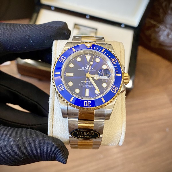 Đồng hồ Rolex Replica 1:1 Submariner Date 116613LB Bọc Vàng Demi