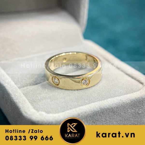 Nhẫn Cartier Love Diamond Ring 18k Yellow Gold