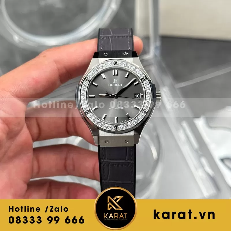 Đồng Hồ BST Hublot Classic Fusion  38mm phiên bản niềng đá CZ