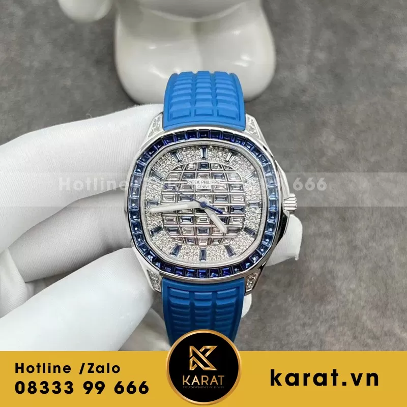 Đồng Hồ Patek Philippe Aquanaut Luce 5268/461G Chế Tác Vàng Trắng 18k Kim Cương Thiên Nhiên 38.8 mm