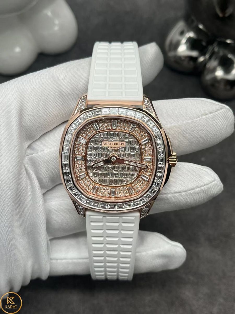 Mặt số đồng hồ Patek Philippe Chế Tác Vàng Kim Cương Thiên Nhiên đẹp