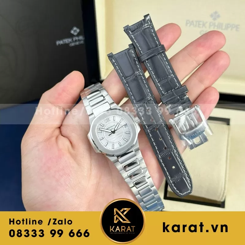 Đồng Hồ Patek Philippe Nữ Dây Kim Loại Nautilus 7010 Đính Đá 32mm