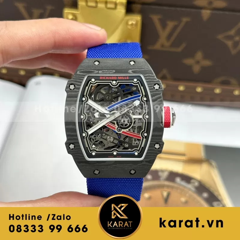 Đồng Hồ Richard Mille Chế Tác RM67-02 Vỏ Carbon Siêu Mỏng Siêu Nhẹ 37 Grams 38.7×47.52mm