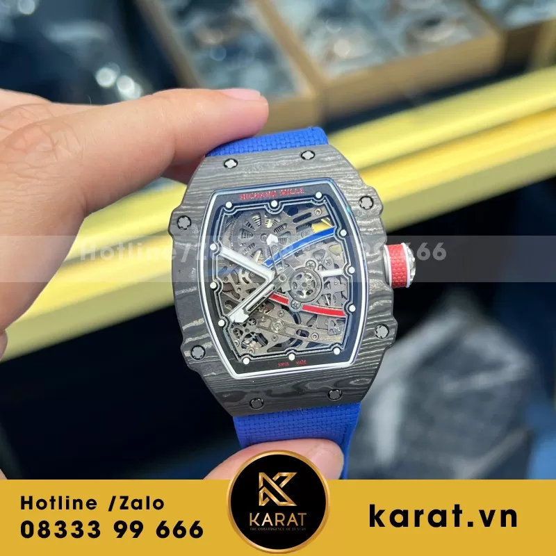 Đồng hồ richard mille RM 67-02 Sebastien Ogier  automatic carbon tpt vỏ cong bản nâng cấp mới nhất 