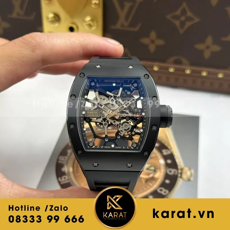 Đồng Hồ Richard Mille RM035 Toro Americas Limited Edition Tuỳ Chỉnh Vàng Khối 18K Độc Quyền Top 1 40x48mm