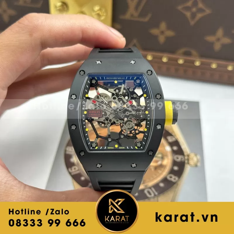 Đồng Hồ Richard Mille RM035 Toro Americas Limited Edition Tuỳ Chỉnh Vàng Khối 18K Độc Quyền Top 1 40x48mm