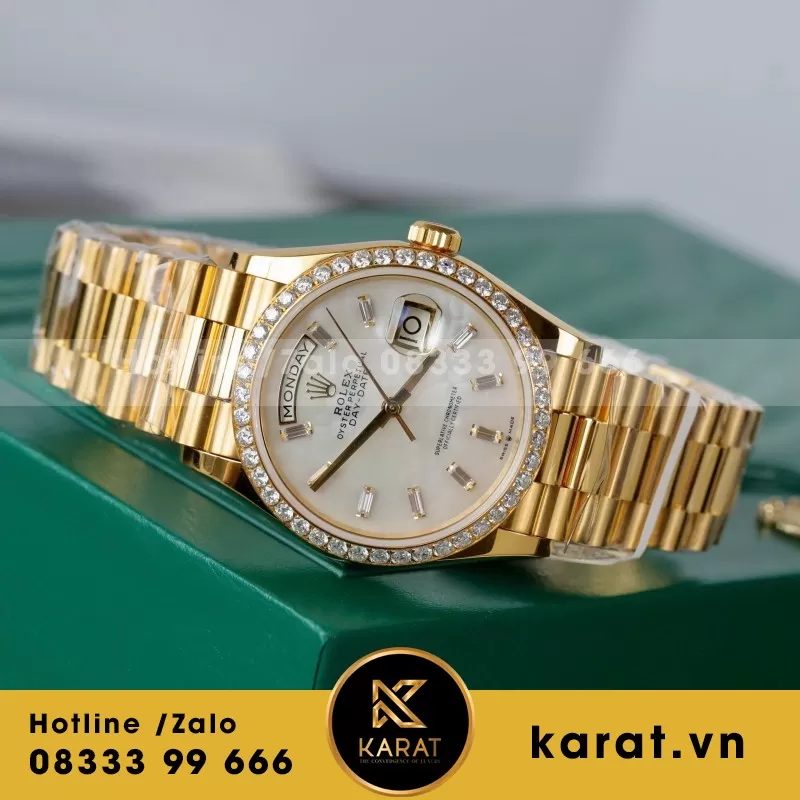 Đồng Hồ Rolex DateJust 278285 Replica 1:1 Nữ Bọc Vàng Đính Đá Swarovski 31mm
