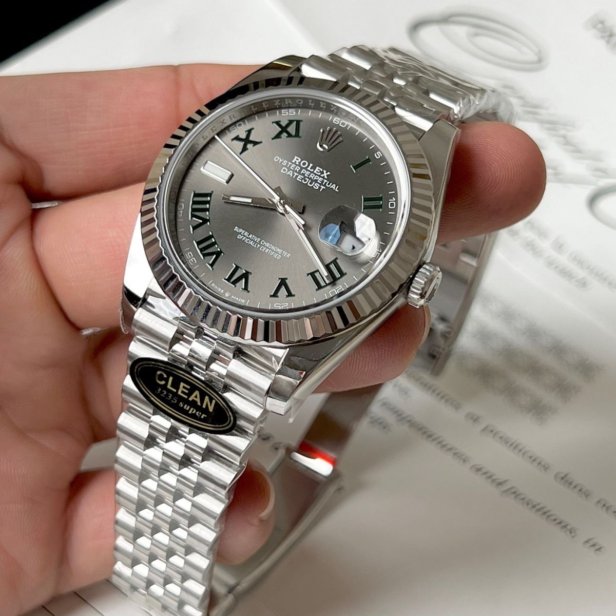 Review Rolex Datejust like auth 126234 Mặt Số Wimbledon