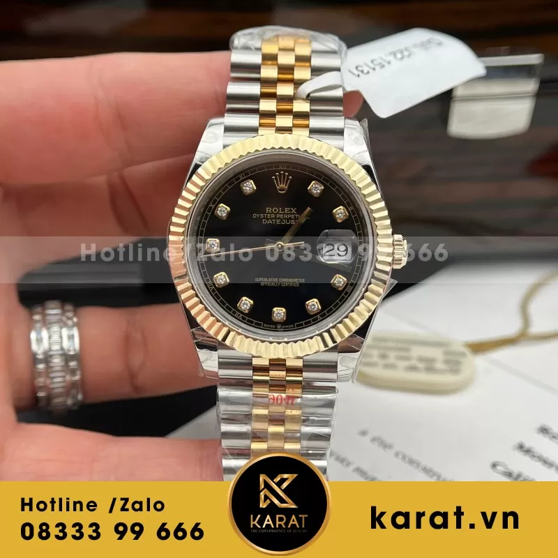 Đồng Hồ Rolex DateJust Nam Chế Tác Bọc Vàng 18K Nhà Máy GM 41mm