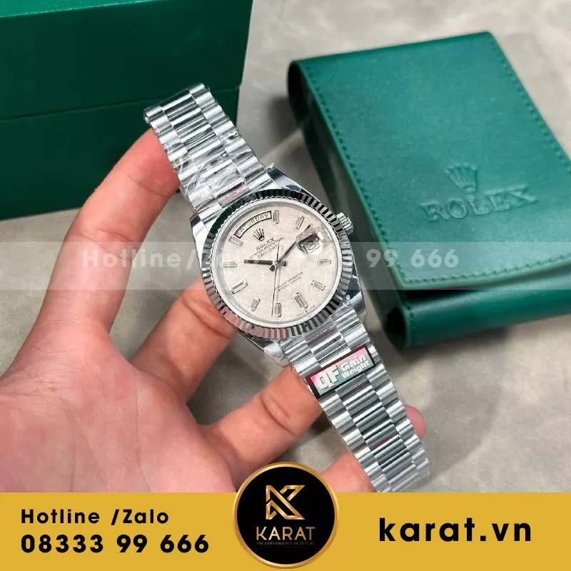 Đồng Hồ Rolex Day-Date 228239 mặt số thiên thạch - size 40mm