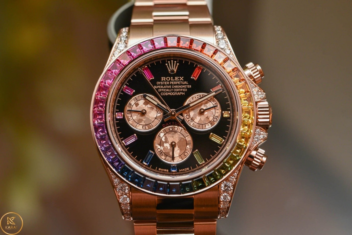 Ưu điểm của siêu phẩm Rolex Daytona Rainbow Everose Gold 116595