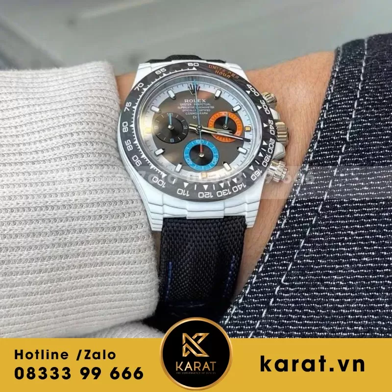 Đồng hồ Rolex Replica tốt nhất Daytona Cosmograph DIW Carbon 40mm