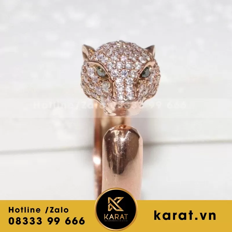 Nhẫn Nam Chế Tác Vàng Hồng 14K Moissanite
