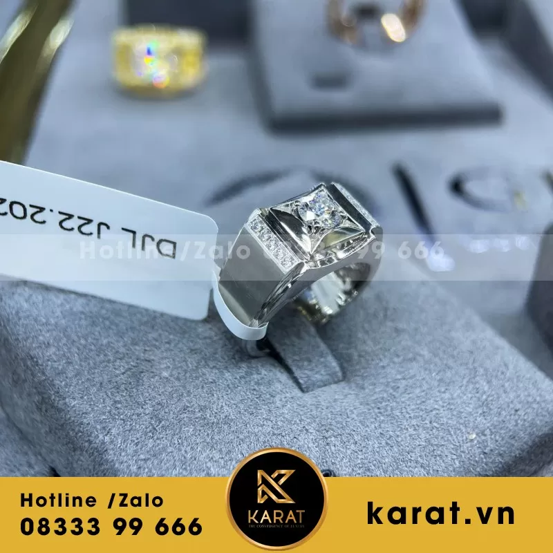 Nhẫn Vàng Trắng 18K